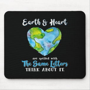 Herz und Tag der Erde Planet Jubiläum Tag der Erde Mousepad