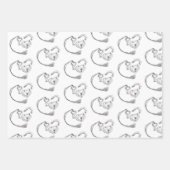 Herz- und Taste Geschenkpapier Set (Vorderseite 2)