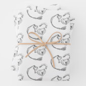 Herz- und Taste Geschenkpapier Set (Beispiel)