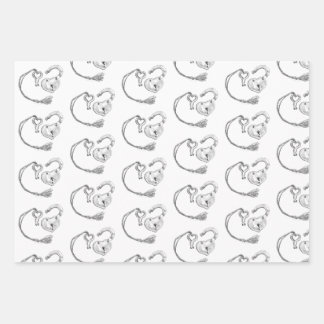 Herz- und Taste Geschenkpapier Set