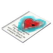 Herz-und Tatzen-Druck-Notizbuch Notizblock (Linke Seite)