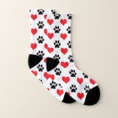 Herz- und Tatzenmuster Socken (Paar)