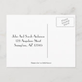 Herz und Tulips Neue Adresse florale Postkarte (Rückseite)