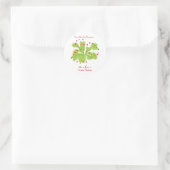Herz und Venus Flytrap Runder Aufkleber (Tasche)