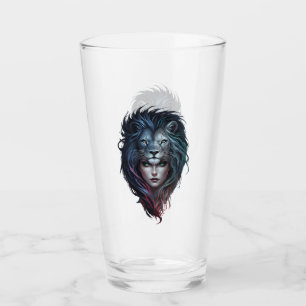 Herz und weibliche Kraft des Löwen Glas