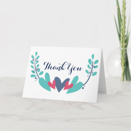 Herz und Wein Hochzeit Dankeschön Karte