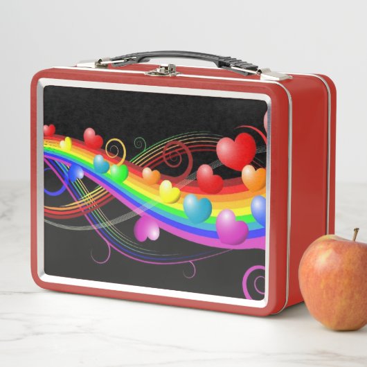 Herz und Wirbel Metall Lunch Box (Beispiel)
