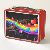 Herz und Wirbel Metall Lunch Box (Rückseite)