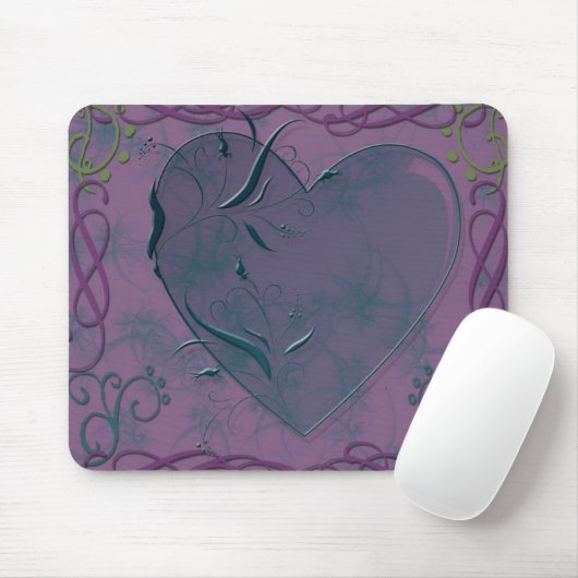 Herz und Wirbel Mousepad (Mit Mouse)