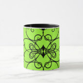 Herz und Wirbel sind schwarz und kalk. Tasse (Zentrum)