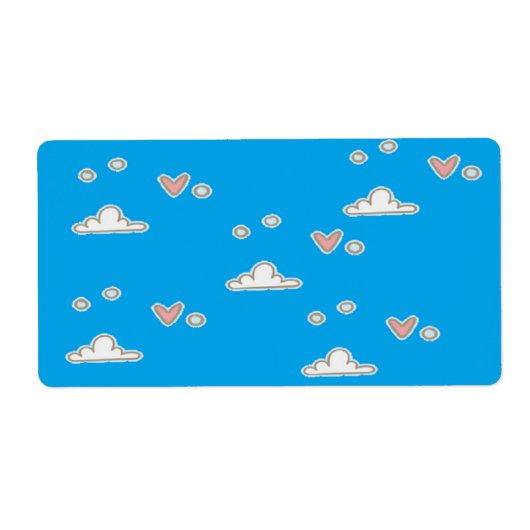 Herz und Wolken auf blau (Vorne)