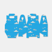 Herz und Wolken auf blau Geschenkschachtel (Ungefaltet)