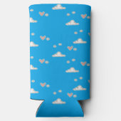 Herz und Wolken auf blau Selters Dosenkühler (Rückseite)