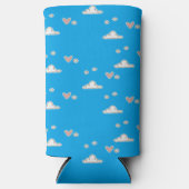 Herz und Wolken auf blau Selters Dosenkühler (Vorderseite)