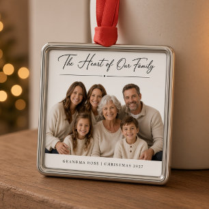 Herz unserer Familie Personalisierter Oma-Familien Ornament Aus Metall