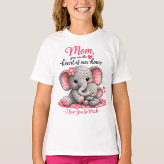 Herz unseres Zuhauses Elefant Mama Shirt - Muttert