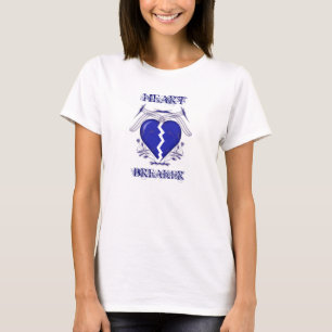 Herz-Unterbrecher: Damen-weißer T - Shirt: T-Shirt