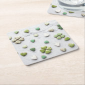 Herz-Untersetzer Rechteckiger Pappuntersetzer (angewinkelt)