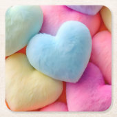 Herz-Untersetzer Rechteckiger Pappuntersetzer (Vorderseite)