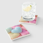 Herz-Untersetzer Steinuntersetzer (Seitenansicht)