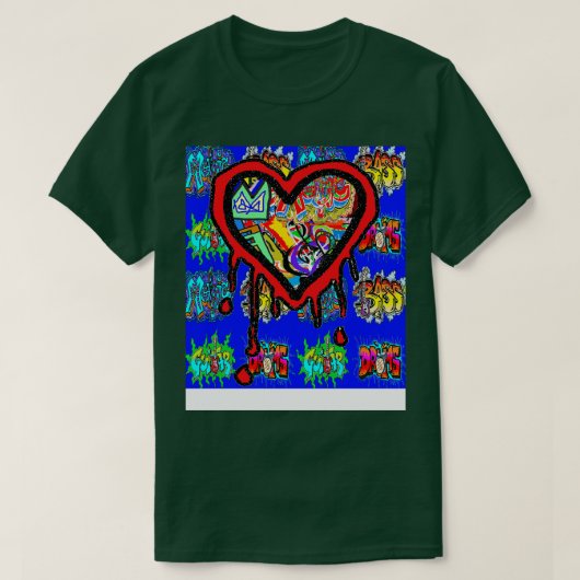 Herz Urban Graffiti Spray T-Shirt (Design vorne)