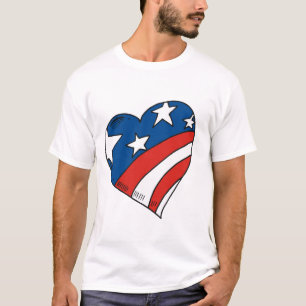 Herz USA-Flaggen-T-Shirts und Geschenke T-Shirt