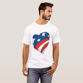 Herz USA-Flaggen-T-Shirts und Geschenke T-Shirt (Vorne ganz)