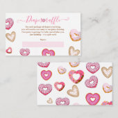 Herz Valentine Donuts Windeln Tombola Babydusche Begleitkarte (Vorne/Hinten)