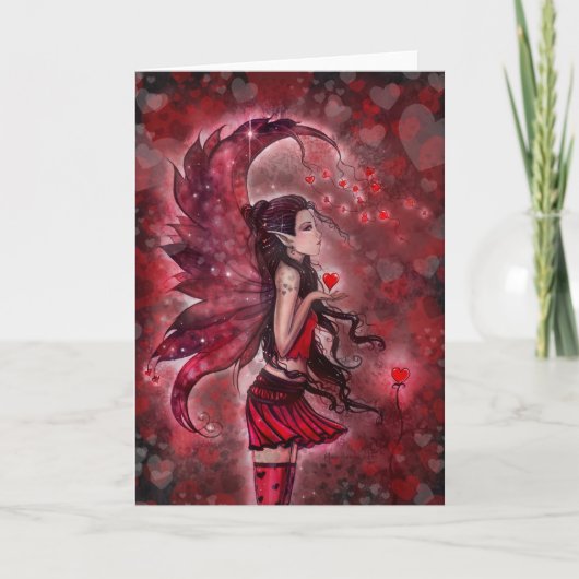 Herz Valentine Fairy Card Feiertagskarte (Vorderseite)
