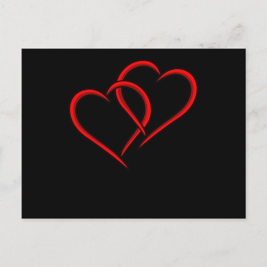 Herz Valentine Niedlich Romantischer Valentinstag Ankündigungspostkarte (Vorderseite)