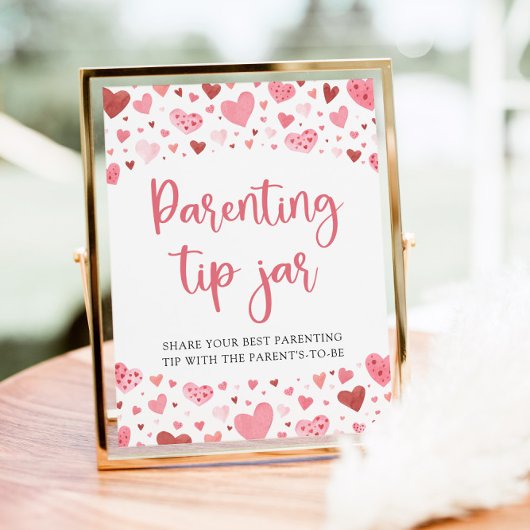 Herz Valentine Parentine Tipp Jar Ratgeber Signatu Poster
