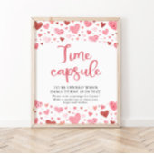 Herz Valentine Time Kapsel Babyduschzeichen Poster