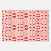 Herz-Valentine-Wrapping Paper - Set von 3 Geschenkpapier Set (Vorderseite 3)