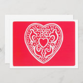 Herz-Valentinsgruß Feiertagskarte (Vorne/Hinten)