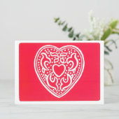 Herz-Valentinsgruß Feiertagskarte (Stehend Vorderseite)