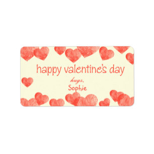 Herz-Valentinstag Adressaufkleber