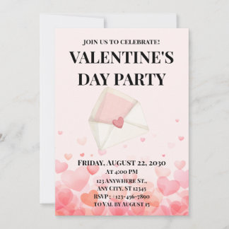 Herz Valentinstag Einladung