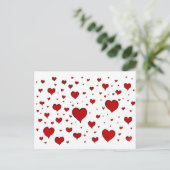 Herz-Valentinstag Feiertagspostkarte (Stehend Vorderseite)