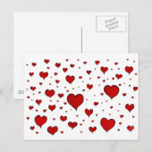 Herz-Valentinstag Feiertagspostkarte (Vorne/Hinten)