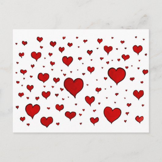 Herz-Valentinstag Feiertagspostkarte (Vorderseite)