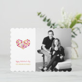 Herz | Valentinstag Fotokarte Feiertagskarte (Stehend Vorderseite)