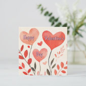 Herz Valentinstag-Karte Feiertagskarte (Stehend Vorderseite)