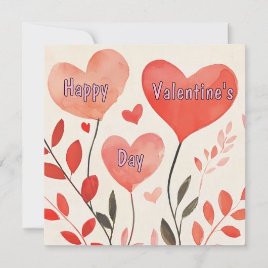 Herz Valentinstag-Karte Feiertagskarte (Vorderseite)