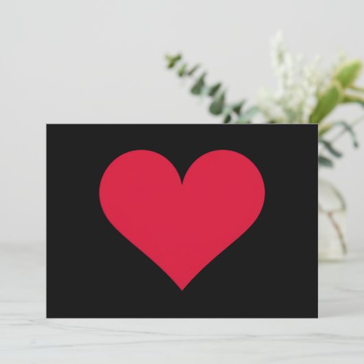 Herz Valentinstag Liebe Herz Einladung (Stehend Vorderseite)