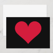Herz Valentinstag Liebe Herz Einladung (Vorne/Hinten)
