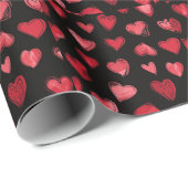Herz Valentinstag Liebe Herz Geschenkpapier (Rolleneckpunkt)