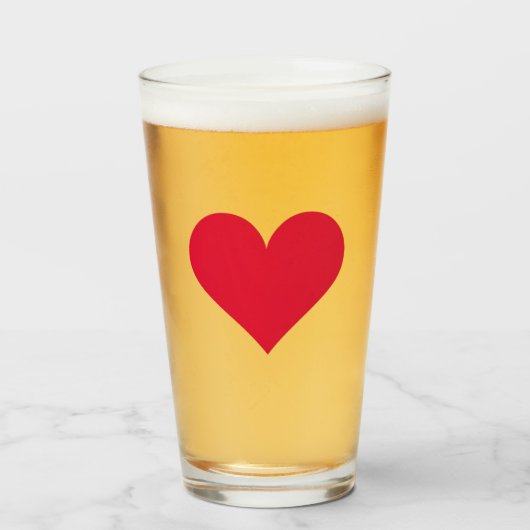 Herz Valentinstag Liebe Herz Glas (Vorne (Gefüllt))