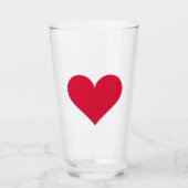 Herz Valentinstag Liebe Herz Glas (Vorderseite)