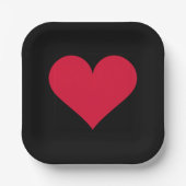 Herz Valentinstag Liebe Herz Pappteller (Vorderseite)