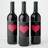 Herz Valentinstag Liebe Herz Weinetikett (Flaschen)